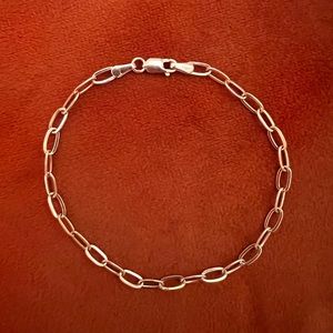 18k Yellow Solid Gold Paperclip Boyfriend Bracelet